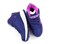 Skechers navy/purple vintersneaker med for og blink